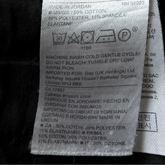 Banana Republic Ryan Tuxedo Pants Trousers in Black (size 8) - Picture 11 of 11